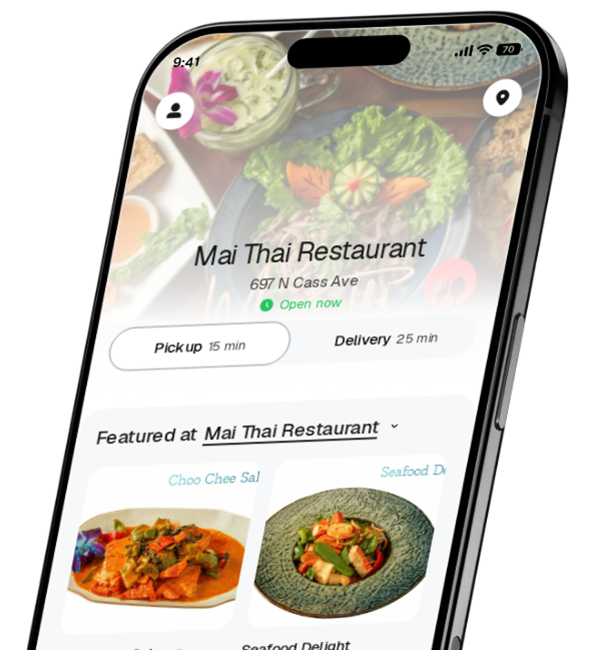 Mai Thai Restaurant app preview